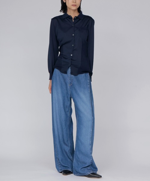 ODAKHA(オダカ)の「【ODAKHA/オダカ】Air Frame Shirt(ニット/セーター・レディース・ネイビー・38)」の3枚目の写真
