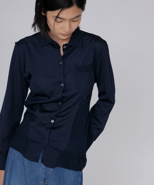 ODAKHA(オダカ)の「【ODAKHA/オダカ】Air Frame Shirt(ニット/セーター・レディース・ネイビー・38)」の7枚目の写真