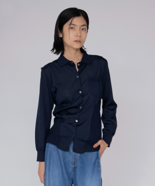 ODAKHA(オダカ)の「【ODAKHA/オダカ】Air Frame Shirt(ニット/セーター・レディース・ネイビー・38)」の6枚目の写真