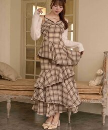 【Belle Charme】Layered Frill Cami Onepiece