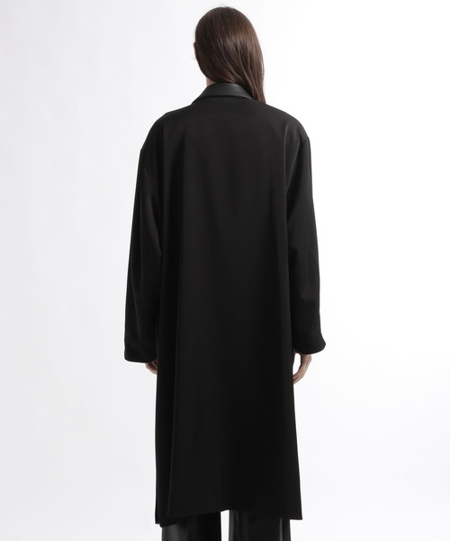 HARE（ハレ）の「【合成皮革】レザーキリカエレイヤードコート(HARE)（チェスターコート・メンズ・ベージュ/ブラック・SMALL/MEDIUM）」の16枚目の写真