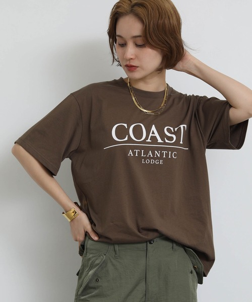 Re Fiina(フィーナ)の「COASTロゴTEE(スウェット・レディース・グレー/ブラウン・FREE)」の2枚目の写真