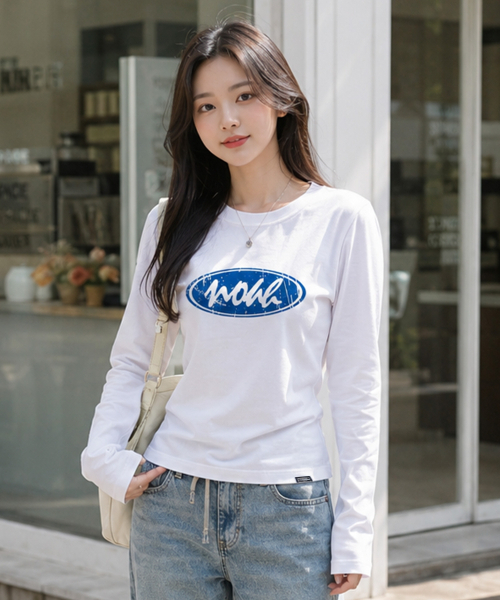PEID（ペイド）の「PD NOAH スリムフィット長袖Tシャツ 2Color（Tシャツ/カットソー・レディース・ブラック/ホワイト・X-SMALL/SMALL/MEDIUM）」の3枚目の写真