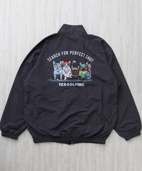 The Endless Summer（エンドレスサマー）の「TES GOLF NYLON TRAINING JACKET 4BUHI DESIGN/ ナイロンジャケット（その他アウター・メンズ・チャコール/オリーブ/ブラック/ネイビー/ライトグレー・SMALL/MEDIUM/LARGE/X-LARGE）」の3枚目の写真