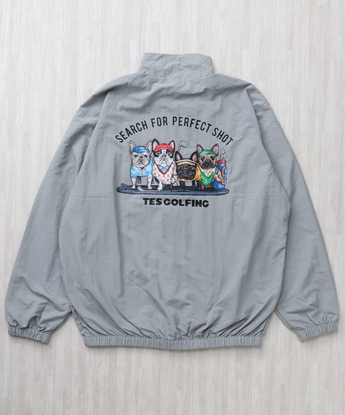 The Endless Summer（エンドレスサマー）の「TES GOLF NYLON TRAINING JACKET 4BUHI DESIGN/ ナイロンジャケット（その他アウター・メンズ・チャコール/オリーブ/ブラック/ネイビー/ライトグレー・SMALL/MEDIUM/LARGE/X-LARGE）」の2枚目の写真