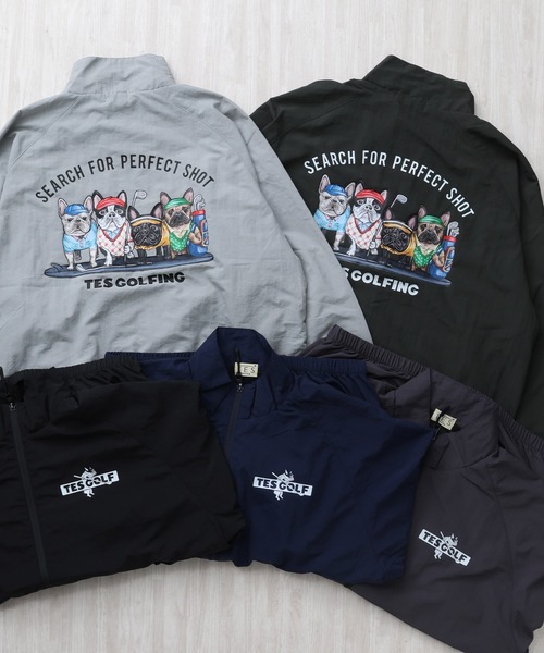 The Endless Summer（エンドレスサマー）の「TES GOLF NYLON TRAINING JACKET 4BUHI DESIGN/ ナイロンジャケット（その他アウター・メンズ・チャコール/オリーブ/ブラック/ネイビー/ライトグレー・SMALL/MEDIUM/LARGE/X-LARGE）」の6枚目の写真