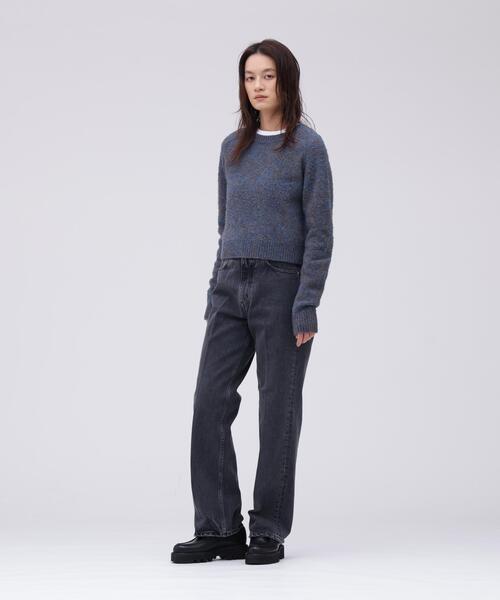 YLEVE(イレーヴ)の「YLEVE / 13.5oz DENIM PRESSED 5P(デニムパンツ・レディース・グレー/ブルー・2/1)」の1枚目の写真