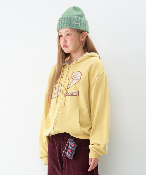 AMESWORLDWIDE(アメスワールドワイド)の「52 ストライプ アップリケ フーディ ジップアップ イエロー(パーカー・レディース・その他・SMALL/MEDIUM/LARGE)」の8枚目の写真