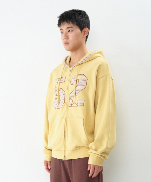 AMESWORLDWIDE(アメスワールドワイド)の「52 ストライプ アップリケ フーディ ジップアップ イエロー(パーカー・レディース・その他・SMALL/MEDIUM/LARGE)」の9枚目の写真