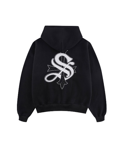 SUPPLIER(サプライヤー)の「ジップフーディ|Cross Zip Hoodie|SUPPLIER(パーカー・メンズ・ブラック・SMALL/MEDIUM/LARGE/X-LARGE)」の6枚目の写真