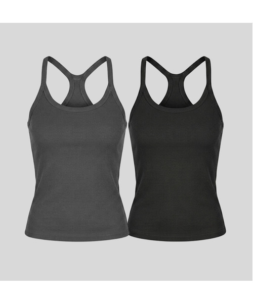 RITZYSEOUL（リッジソウル）の「[2PACK] カップ内蔵_アクティブノースリーブ（Tシャツ/カットソー・レディース・ホワイト/ホワイト系その他2/ホワイト系その他3/ホワイト系その他4/ホワイト系その他5/ホワイト系その他6/ホワイト系その他7/アイボリー/アイボリー系1/アイボリー系2/アイボリー系3/アイボリー系4/アイボリー系6/ライトグレー/グレー系その他2/グレー系その他3/グレー系その他4/グレー系その他5/ダークグレー/グレー系2/グレー系3/グレー系4/ブラック×ブラック/ブラック×ブルー/オリーブ×ブラック/ネイビー/ネイビー系1/オリーブ・SMALL/MEDIUM/LARGE）」の17枚目の写真