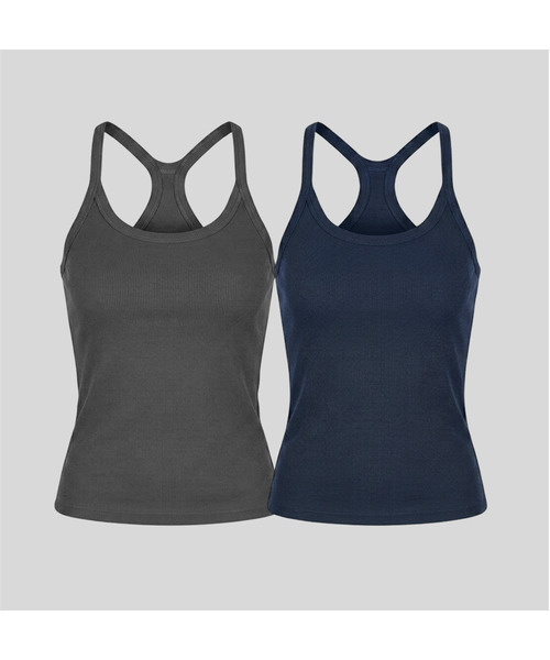 RITZYSEOUL（リッジソウル）の「[2PACK] カップ内蔵_アクティブノースリーブ（Tシャツ/カットソー・レディース・ホワイト/ホワイト系その他2/ホワイト系その他3/ホワイト系その他4/ホワイト系その他5/ホワイト系その他6/ホワイト系その他7/アイボリー/アイボリー系1/アイボリー系2/アイボリー系3/アイボリー系4/アイボリー系6/ライトグレー/グレー系その他2/グレー系その他3/グレー系その他4/グレー系その他5/ダークグレー/グレー系2/グレー系3/グレー系4/ブラック×ブラック/ブラック×ブルー/オリーブ×ブラック/ネイビー/ネイビー系1/オリーブ・SMALL/MEDIUM/LARGE）」の18枚目の写真