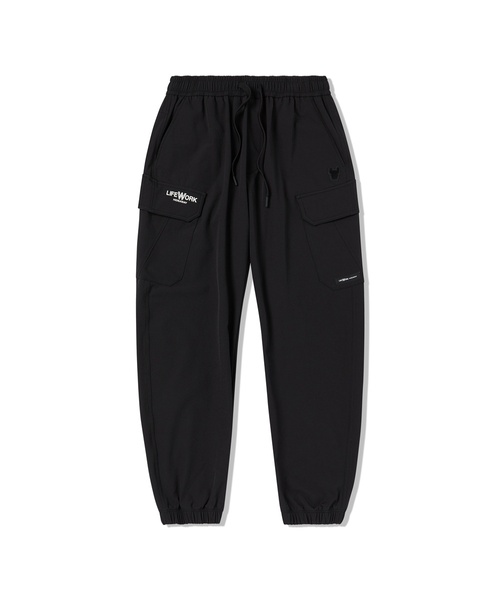 LIFE WORK(ライフワーク)の「L1 レストナイロンカーゴジョガーパンツ(スウェットパンツ・メンズ・カーキ/ブラック・LARGE/MEDIUM)」の2枚目の写真
