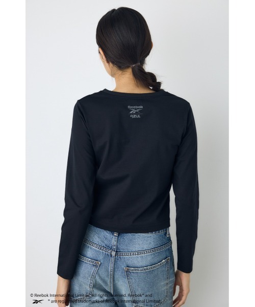 AZUL by moussy(アズールバイマウジー)の「【REEBOK×AZUL】ラインストーンロンT 秋服 冬服【Mサイズレディース】【Lサイズメンズ&ユニセックス】(Tシャツ/カットソー・レディース・ブラック/モカ/ライトピンク/オフホワイト・LARGE/MEDIUM)」の11枚目の写真