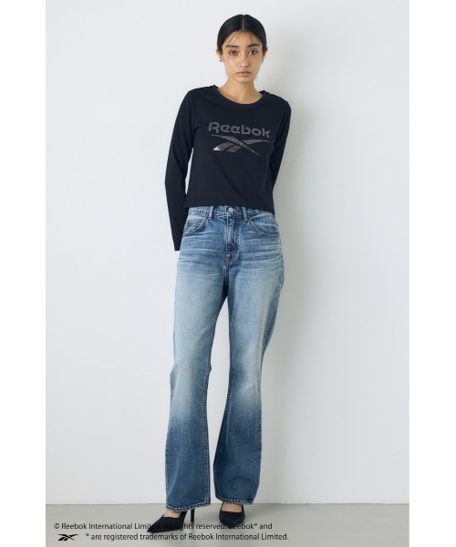AZUL by moussy(アズールバイマウジー)の「【REEBOK×AZUL】ラインストーンロンT 秋服 冬服【Mサイズレディース】【Lサイズメンズ&ユニセックス】(Tシャツ/カットソー・レディース・ブラック/モカ/ライトピンク/オフホワイト・LARGE/MEDIUM)」の12枚目の写真