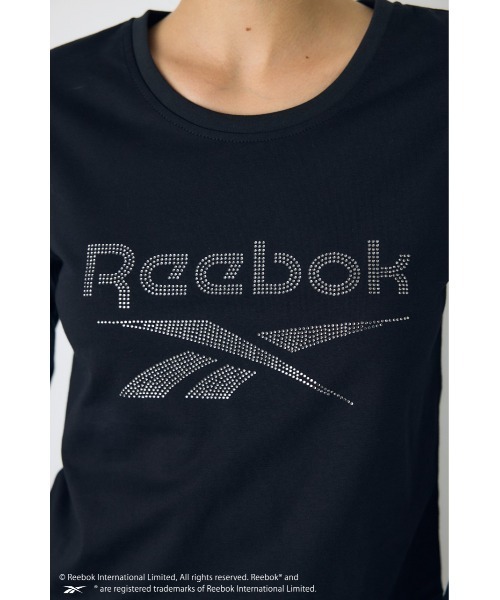 AZUL by moussy(アズールバイマウジー)の「【REEBOK×AZUL】ラインストーンロンT 秋服 冬服【Mサイズレディース】【Lサイズメンズ&ユニセックス】(Tシャツ/カットソー・レディース・ブラック/モカ/ライトピンク/オフホワイト・LARGE/MEDIUM)」の13枚目の写真
