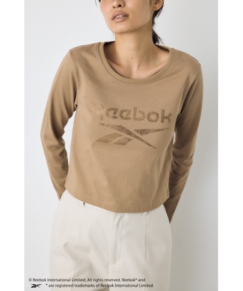 AZUL by moussy(アズールバイマウジー)の「【REEBOK×AZUL】ラインストーンロンT 秋服 冬服【Mサイズレディース】【Lサイズメンズ&ユニセックス】(Tシャツ/カットソー・レディース・ブラック/モカ/ライトピンク/オフホワイト・LARGE/MEDIUM)」の21枚目の写真