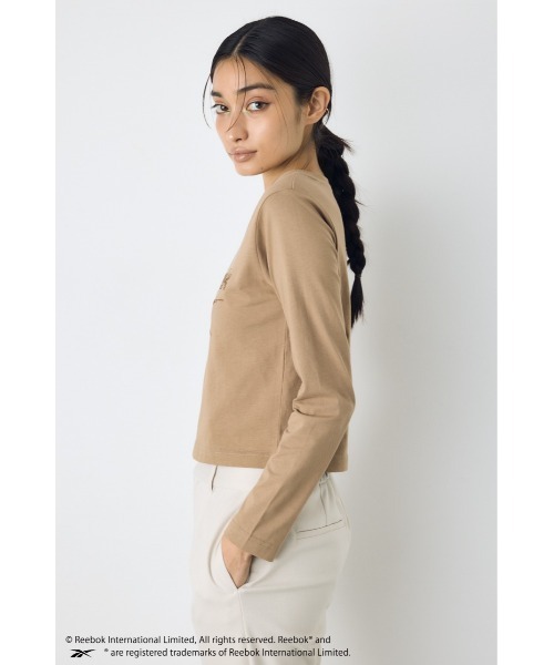AZUL by moussy(アズールバイマウジー)の「【REEBOK×AZUL】ラインストーンロンT 秋服 冬服【Mサイズレディース】【Lサイズメンズ&ユニセックス】(Tシャツ/カットソー・レディース・ブラック/モカ/ライトピンク/オフホワイト・LARGE/MEDIUM)」の22枚目の写真