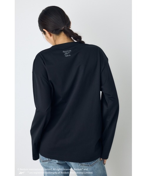 AZUL by moussy(アズールバイマウジー)の「【REEBOK×AZUL】ラインストーンロンT 秋服 冬服【Mサイズレディース】【Lサイズメンズ&ユニセックス】(Tシャツ/カットソー・レディース・ブラック/モカ/ライトピンク/オフホワイト・LARGE/MEDIUM)」の6枚目の写真