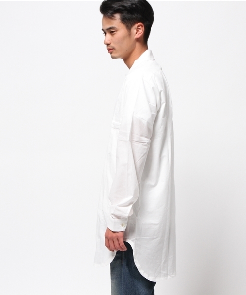 HOUSE OF THE VERY ISLAND'S（ハウスオブザベリーアイランズ）の「【house of the very island's】ハウス SHIRT COAT WITH V NECK（シャツ/ブラウス・メンズ・ホワイト/オリーブ・MEDIUM）」の11枚目の写真