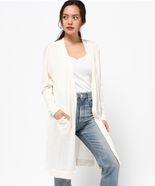 MOUSSY（マウジー）の「Silkmix L/CDK（カーディガン/ボレロ・レディース・クリアレッド/トップグレー/オフホワイト/ライトグリーン・FREE）」の16枚目の写真