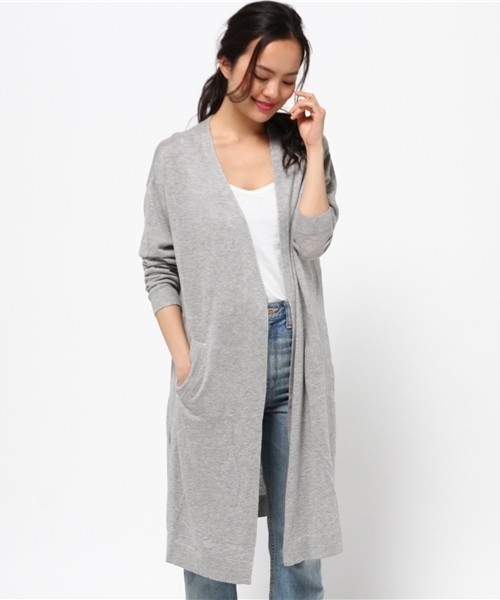 MOUSSY（マウジー）の「Silkmix L/CDK（カーディガン/ボレロ・レディース・クリアレッド/トップグレー/オフホワイト/ライトグリーン・FREE）」の17枚目の写真