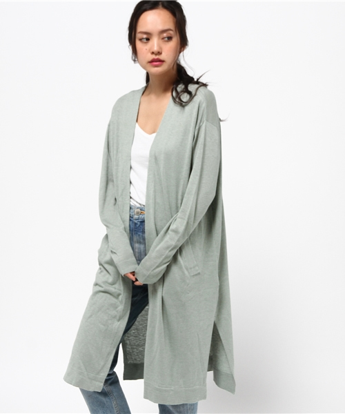 MOUSSY（マウジー）の「Silkmix L/CDK（カーディガン/ボレロ・レディース・クリアレッド/トップグレー/オフホワイト/ライトグリーン・FREE）」の10枚目の写真