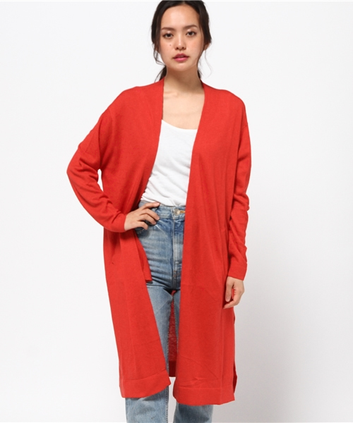 MOUSSY（マウジー）の「Silkmix L/CDK（カーディガン/ボレロ・レディース・クリアレッド/トップグレー/オフホワイト/ライトグリーン・FREE）」の11枚目の写真