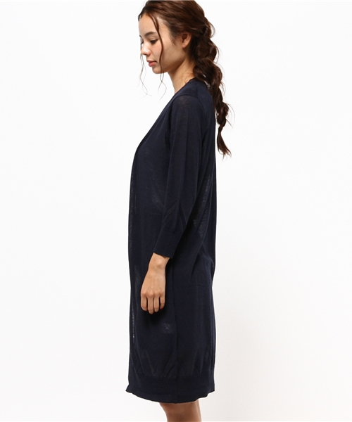 LBC（エルビーシー）の「14Gアクリルコットンナイロンロングカーディガン（カーディガン/ボレロ・レディース・ベージュ/ネイビー・LARGE/MEDIUM）」の6枚目の写真