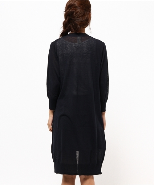 LBC（エルビーシー）の「14Gアクリルコットンナイロンロングカーディガン（カーディガン/ボレロ・レディース・ベージュ/ネイビー・LARGE/MEDIUM）」の7枚目の写真