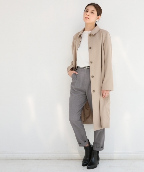 LEPSIM（レプシィム）の「★美脚パンツ★ポリエステルレーヨンポリウレタンタックムジパンツ　725475（その他パンツ・レディース・キャメル/ネイビー/ブラック/グレー・MEDIUM/SMALL/LARGE）」の7枚目の写真