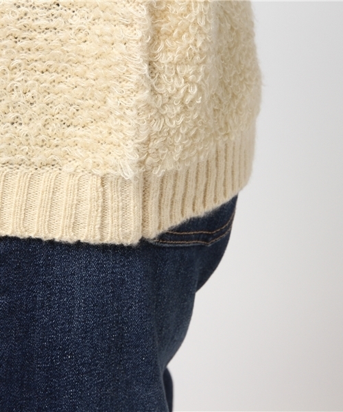 POU DOU DOU（プードゥドゥ）の「ループ編みカーディガン（カーディガン/ボレロ・レディース・アイボリー/ピンク/ダークグレー・3）」の9枚目の写真