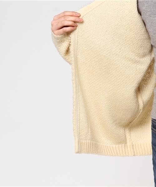 POU DOU DOU（プードゥドゥ）の「ループ編みカーディガン（カーディガン/ボレロ・レディース・アイボリー/ピンク/ダークグレー・3）」の10枚目の写真