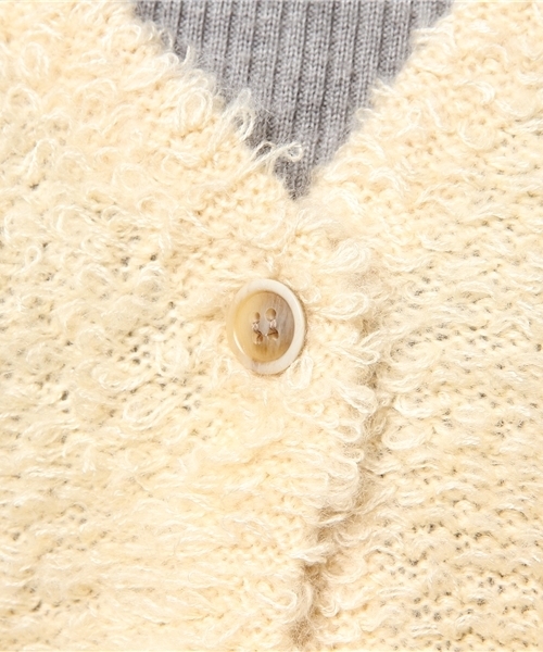 POU DOU DOU（プードゥドゥ）の「ループ編みカーディガン（カーディガン/ボレロ・レディース・アイボリー/ピンク/ダークグレー・3）」の11枚目の写真