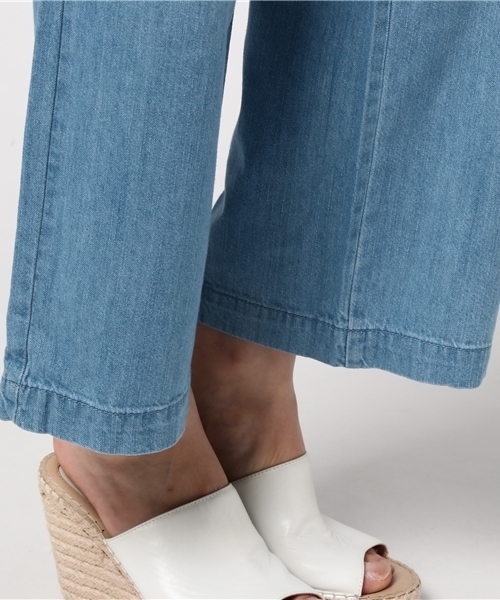 Honeys(ハニーズ)の「デニムワイドロング丈(デニムパンツ・レディース・ライトブルー/オフホワイト/ブルー・M/L/SS/LL/S)」の7枚目の写真