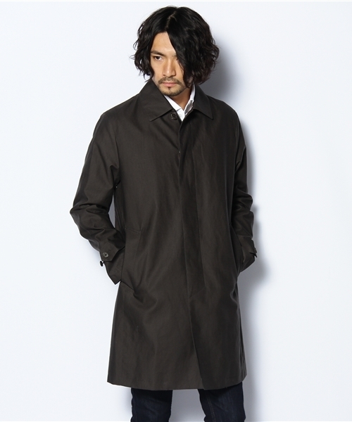 UNITED ARROWS(ユナイテッドアローズ)の「UA コットンボンディングステンカラーコート◆(ステンカラーコート・メンズ・ブラック/ダークグレー/ベージュ/ネイビー・SMALL/MEDIUM/LARGE/X-LARGE)」の2枚目の写真