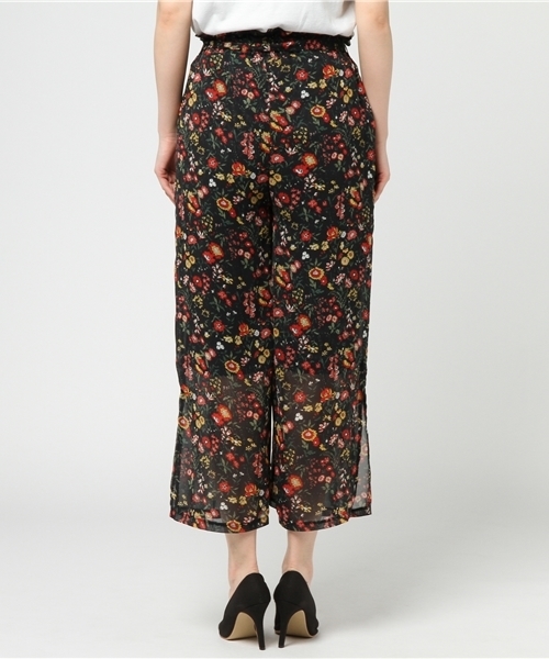 archives（アルシーヴ）の「花柄サイドスリットイージーパンツ（その他パンツ・レディース・ブラック/オフホワイト・MEDIUM）」の5枚目の写真