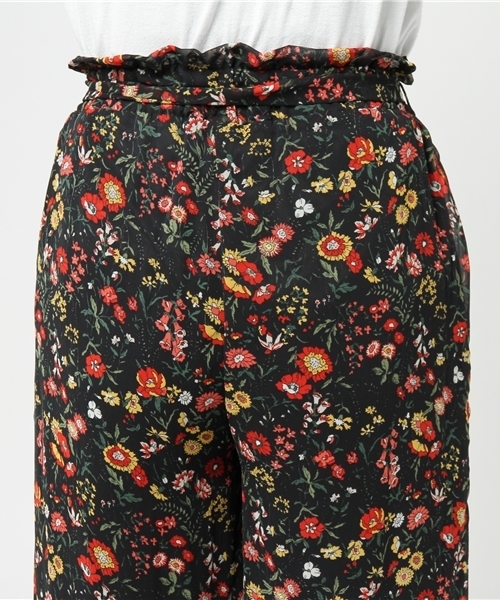 archives（アルシーヴ）の「花柄サイドスリットイージーパンツ（その他パンツ・レディース・ブラック/オフホワイト・MEDIUM）」の7枚目の写真