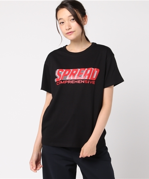 WEGO（ウィゴー）の「WEGO/グリッターロゴプリントカットソー（Tシャツ/カットソー・レディース・サックスブルー/ブラック・FREE）」の2枚目の写真