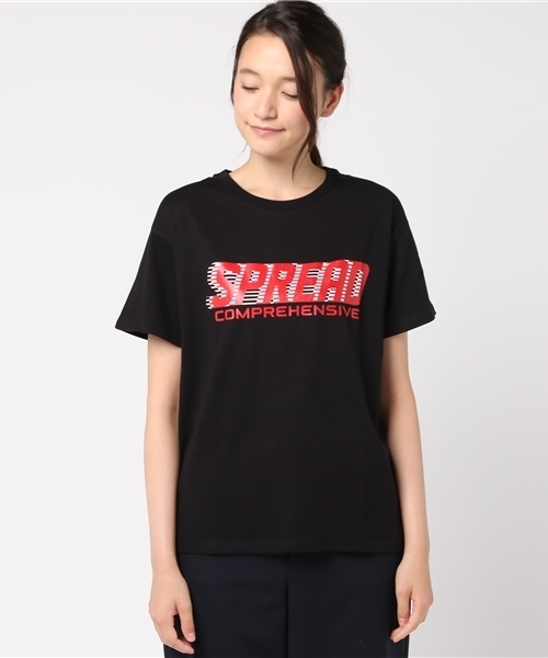 WEGO（ウィゴー）の「WEGO/グリッターロゴプリントカットソー（Tシャツ/カットソー・レディース・サックスブルー/ブラック・FREE）」の3枚目の写真