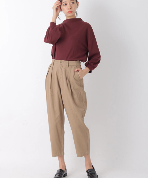 earth music&ecology（アースミュージックアンドエコロジー）の「USA COTTONチノパンツ(テーパード)（チノパンツ・レディース・ネイビー/ベージュ/カーキ・L/M/S）」の14枚目の写真