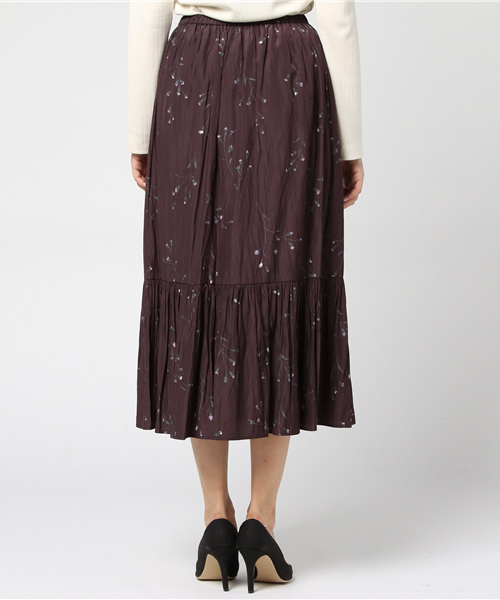 RIVE DROITE(リヴドロワ)の「割繊フラワープリントスカート(スカート・レディース・ブラック/パープル・36)」の5枚目の写真