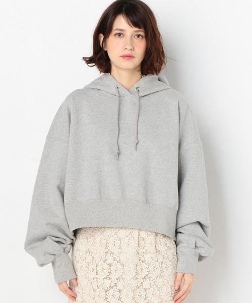 Another Edition(アナザーエディション)の「バックロゴパーカー(パーカー・レディース・ライトグレー/ワインレッド・FREE)」の4枚目の写真