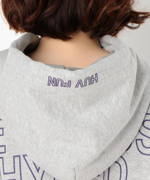 Another Edition(アナザーエディション)の「バックロゴパーカー(パーカー・レディース・ライトグレー/ワインレッド・FREE)」の12枚目の写真