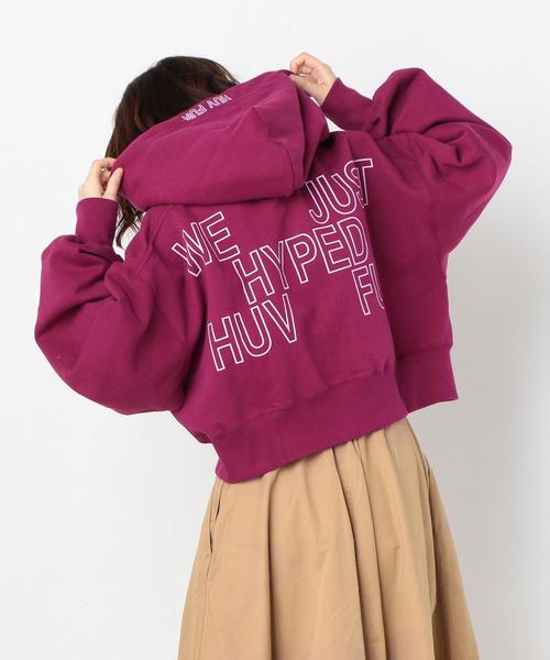 Another Edition(アナザーエディション)の「バックロゴパーカー(パーカー・レディース・ライトグレー/ワインレッド・FREE)」の10枚目の写真