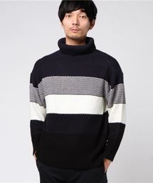 WEGO | WEGO/メランジボーダータートルニット(ニット/セーター)