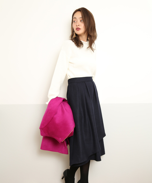 FREE'S MART(フリーズマート)の「畦フリルミニハイネックニット(ニット/セーター・レディース・ホワイト/ブラック/ピンク/ホワイト系その他・FREE)」の6枚目の写真