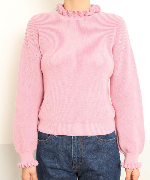 FREE'S MART(フリーズマート)の「畦フリルミニハイネックニット(ニット/セーター・レディース・ホワイト/ブラック/ピンク/ホワイト系その他・FREE)」の15枚目の写真