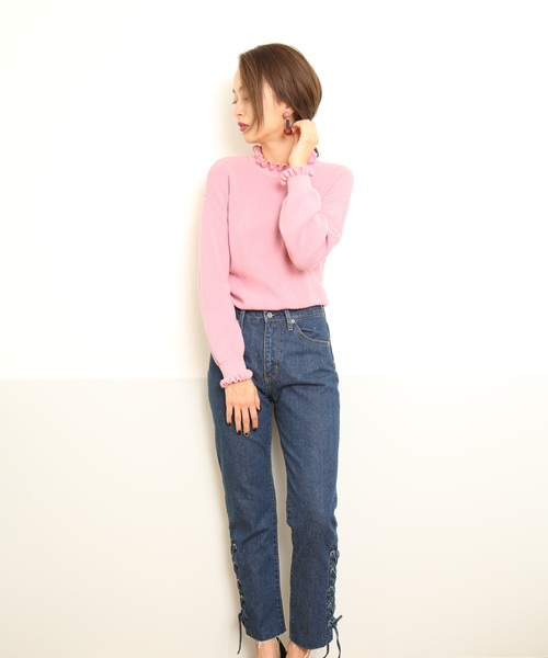 FREE'S MART(フリーズマート)の「畦フリルミニハイネックニット(ニット/セーター・レディース・ホワイト/ブラック/ピンク/ホワイト系その他・FREE)」の19枚目の写真