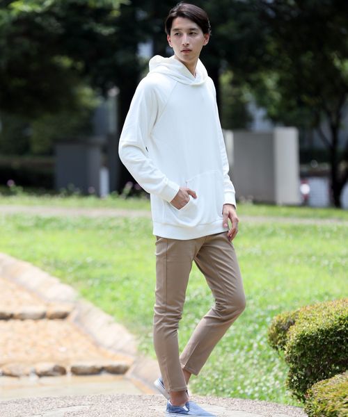 TopIsm（トップイズム）の「ビッグシルエット バイオウォッシュ スウェトパーカー プルオーバー（パーカー・メンズ・カーキ/ブラック/グレー/ホワイト/ベージュ/ピンク・L/M）」の7枚目の写真